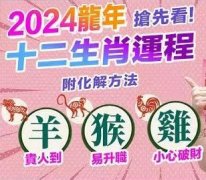 <b>2024生肖运势!十二生肖龙年运势 属羊贵人到 属猴</b>