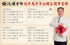 2026 丙午马年开工开市吉时｜谢
