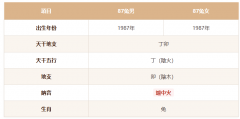 87兔男87兔女八字合吗？同年同